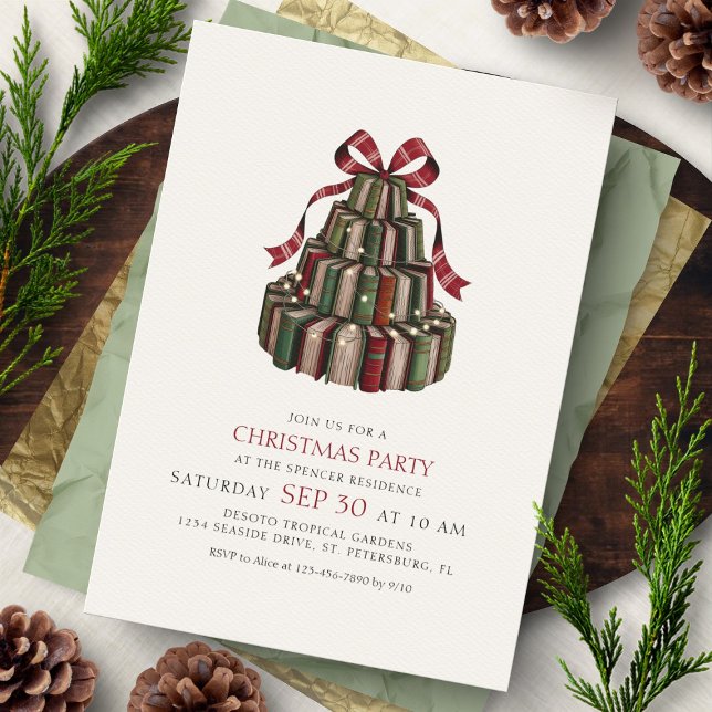 Invitación Book Club Christmas Party (Subido por el creador)