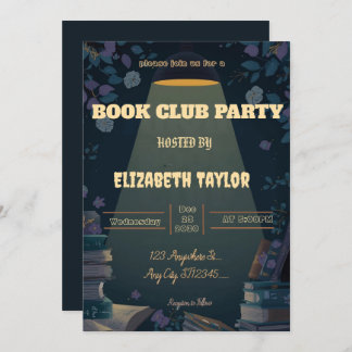 Invitación Book Club Party Invitation – Cozy Reading Night