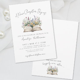 Invitación Book New Chapter Wildflower Bridal Shower