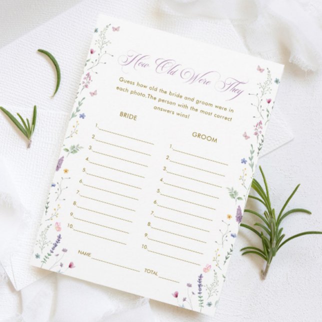 Invitación Book themed Bridal Shower Age Guessing Game Card (Subido por el creador)