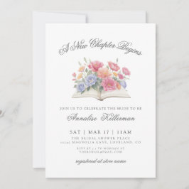 Invitación Book Watercolor Floral Bridal Shower