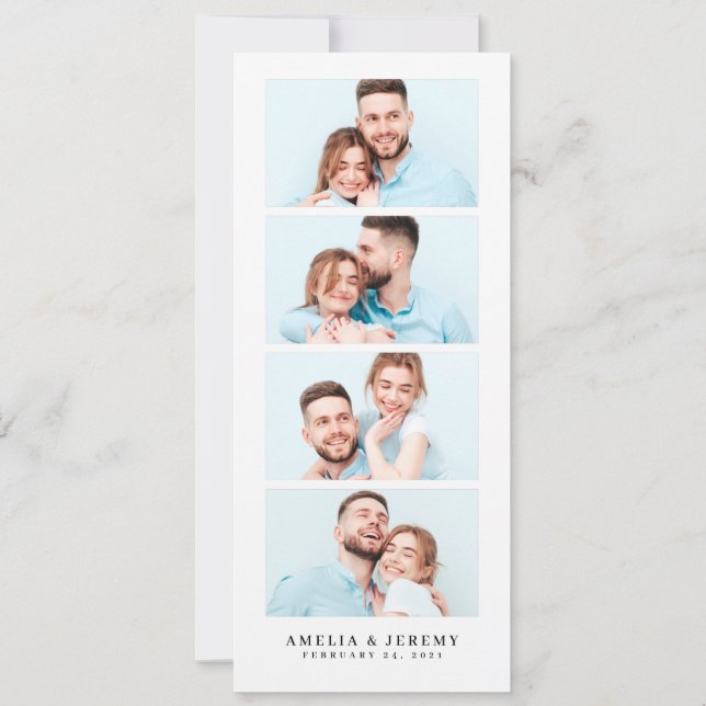 Invitación Bookmark Photo Booth l Fun Save the Date Boda (Reverso)