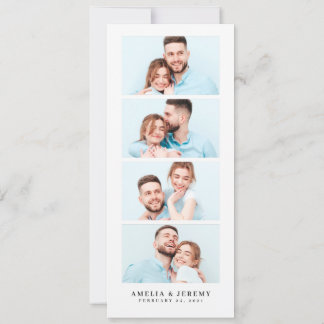 Invitación Bookmark Photo Booth l Fun Save the Date Boda