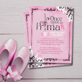 Invitación Books For Baby Ballet Theme Card