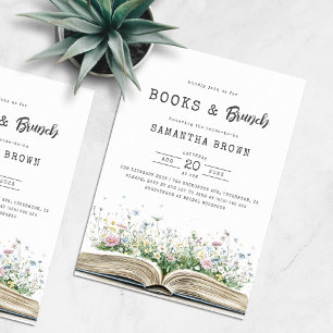 Invitación Books y Brunch Book Bridal Shower