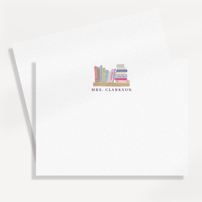 Invitación Bookshelf Teacher Note Card Gift for Teacher  (Subido por el creador)