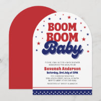 Boom Boom Baby 4jul Baby Shower Patriótico