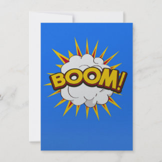 Invitación ¡Boom! Explosión de dibujos animados