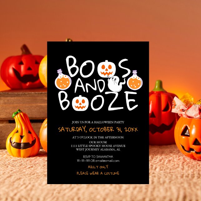 Invitación Boos espeluznantes y fiesta de Halloween para Adul (Subido por el creador)