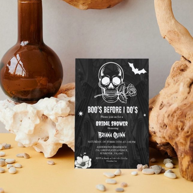 Invitación Boos góticos de Halloween antes de la ducha de nov (Subido por el creador)
