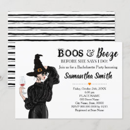 Invitación Boos y alcohol antes de la ducha de novia de hallo
