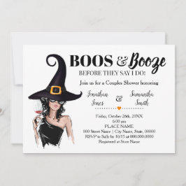 Invitación Boos y alcohol antes de que duchen parejas
