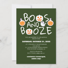 Invitación Boos y Booze asustaron a Fiesta de disfraces de Ha