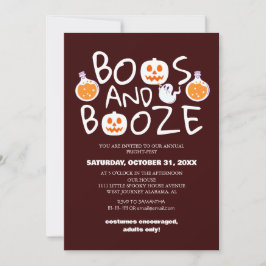 Invitación Boos y Booze asustaron a Fiesta de disfraces de Ha
