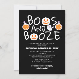 Invitación Boos y Booze asustaron a Fiesta de disfraces de Ha
