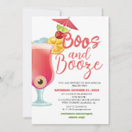Invitación Boos y Booze asustaron a Fiesta de disfraces de Ha