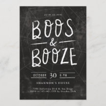 Boos y Booze Chalk con la fiesta de Halloween