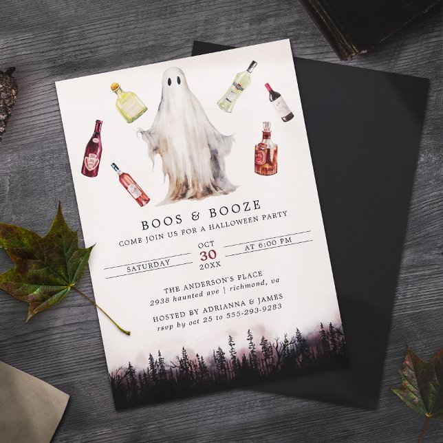 Invitación Boos y Booze | Divertida fiesta de Halloween para  (Subido por el creador)