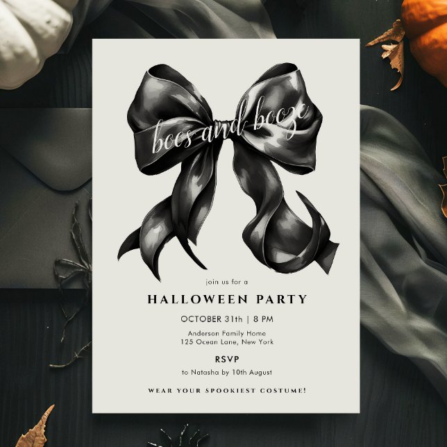 Invitación Boos y Booze doblan fiesta de Halloween para adult (Subido por el creador)