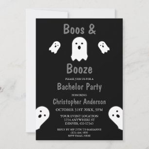 Invitación Boos y Booze Halloween