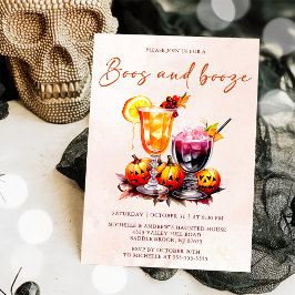 Invitación Boos Y Booze Halloween