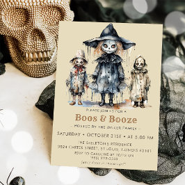 Invitación Boos y Booze Halloween Party