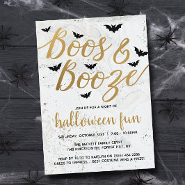Invitación Boos y Booze Halloween Party