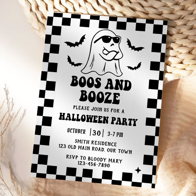 Invitación Boos y Booze Halloween Party (Subido por el creador)