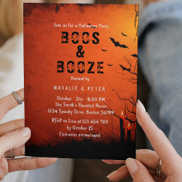 Invitación Boos Y Booze I Velas