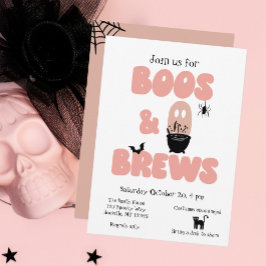 Invitación Boos y breves Halloween de mujeres tristes