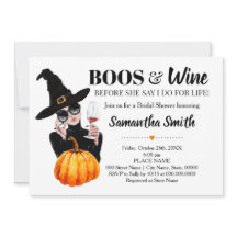 Boos y vino antes de la ducha de novia de Hallowee