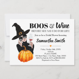 Invitación Boos y vino antes de la ducha de novia de Hallowee