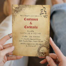 Invitación Boose Y Booze I Skull Halloween Party