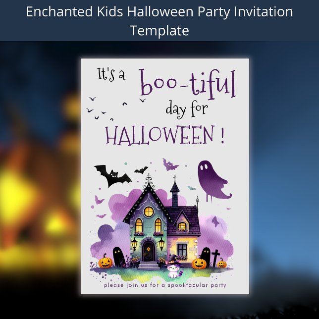 Invitación Bootious Halloween niños disfraces Fiesta espeluzn (Subido por el creador)