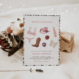 Invitación Boots and Panties Western Bridal Shower