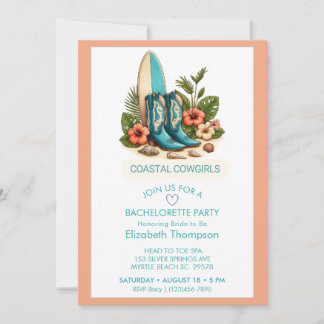 Invitación Boots Bachelorette Weekend