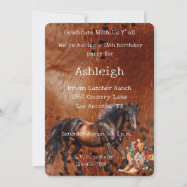 Invitación Boots Boots Fantasía de Caballo Marrón