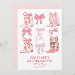 Invitación Boots & Bows Bachelorette