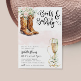 Invitación Boots & Bubbly Bridal Shower