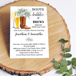 Invitación Boots Burbujas y agua la ducha eucalipto verde