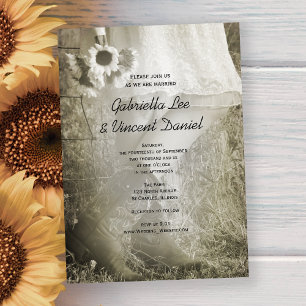 Invitación Boots de novios, bots de vaquero y boda campestre 