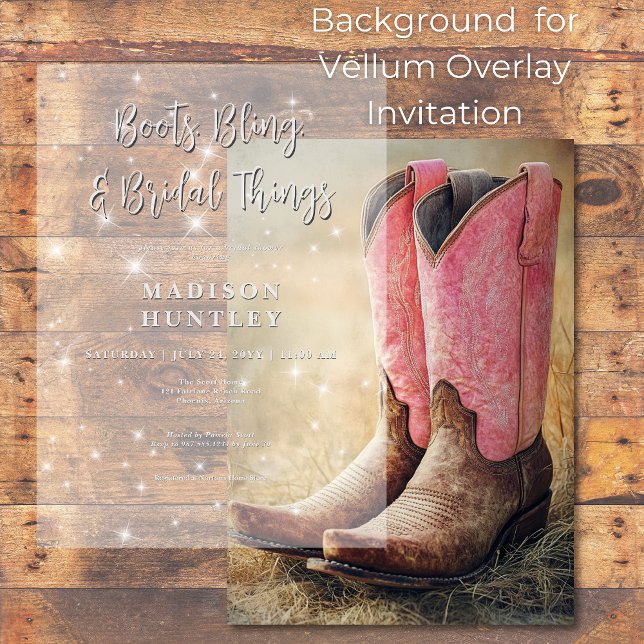 Invitación Boots de vaquero y fondo de ducha de novias (Subido por el creador)