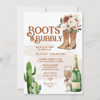 Boots del Oeste y ducha de novia burbujeante