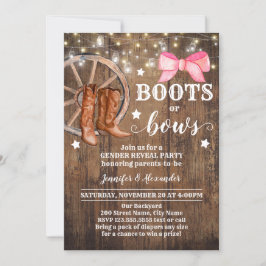 Invitación Boots o golpes reveladores de género