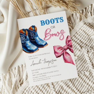Invitación Boots o reverencias revelan género rosa azul occid
