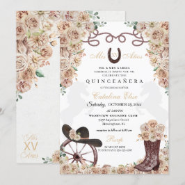 Invitación Boots Quinceanera
