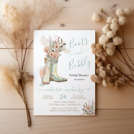 Invitación Boots y burbuja occidental en la ducha de novias