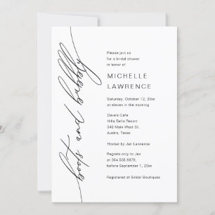 Invitación Boots y burbujas, celebración de Fiestas de duchas