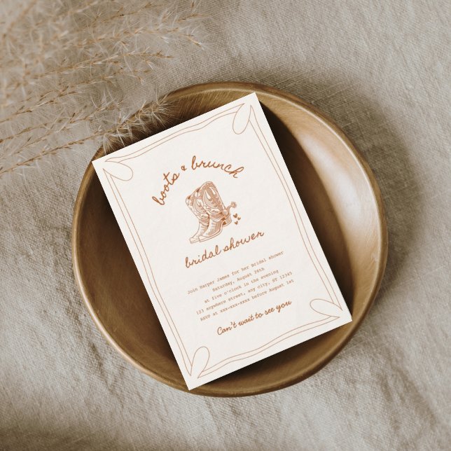 Invitación Boots y ducha de novias de brunch (Subido por el creador)