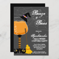 Booze and Boos Vidrio de Halloween